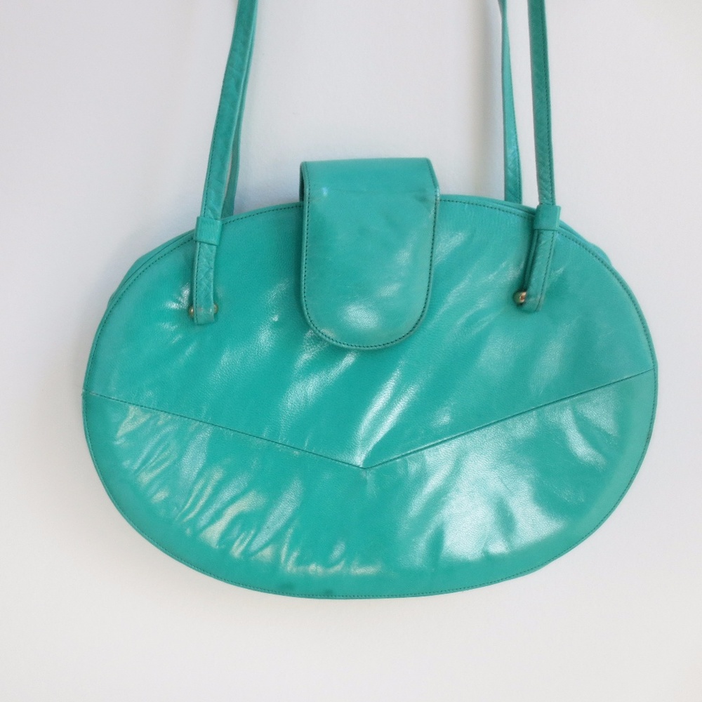 Vintage Allure Teal Crossbody Snap Purse