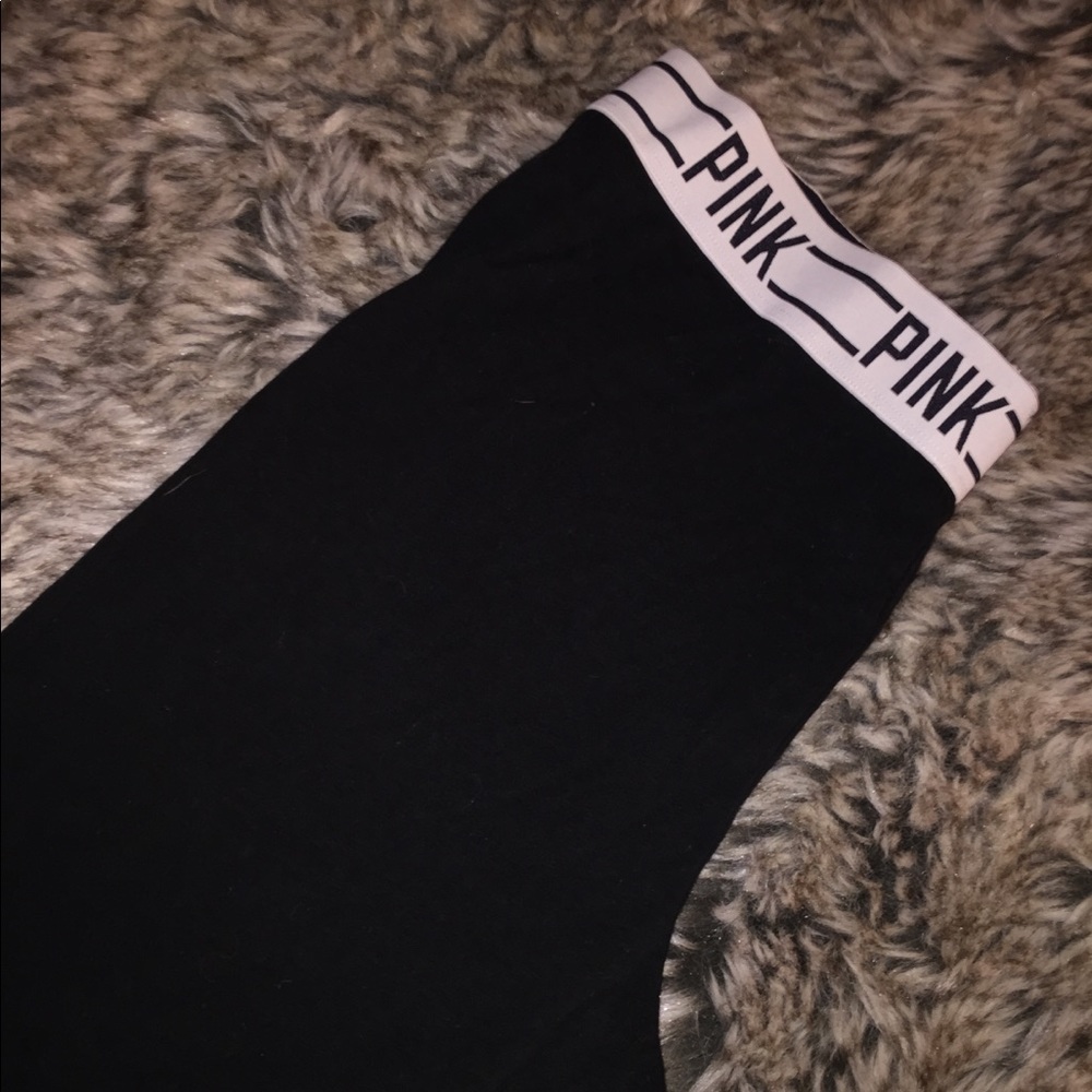 Victoria Secret Pink Black Leggings