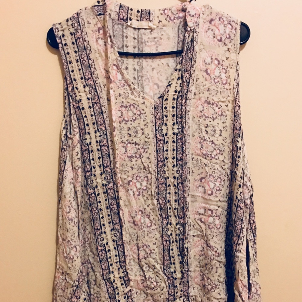 American Thread Sleeveless V-Neck Boho Dress