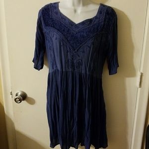 Boho blue dress