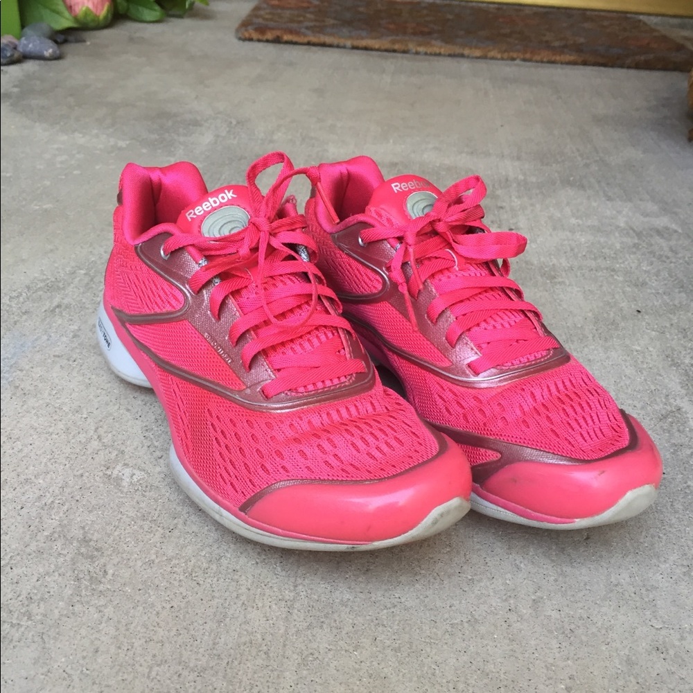 Reebok Easy Tone Hot pink running shoes sexy calf