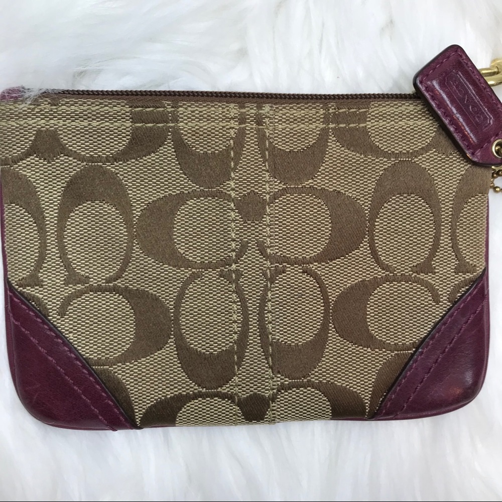 Coach Monogram Wristlet