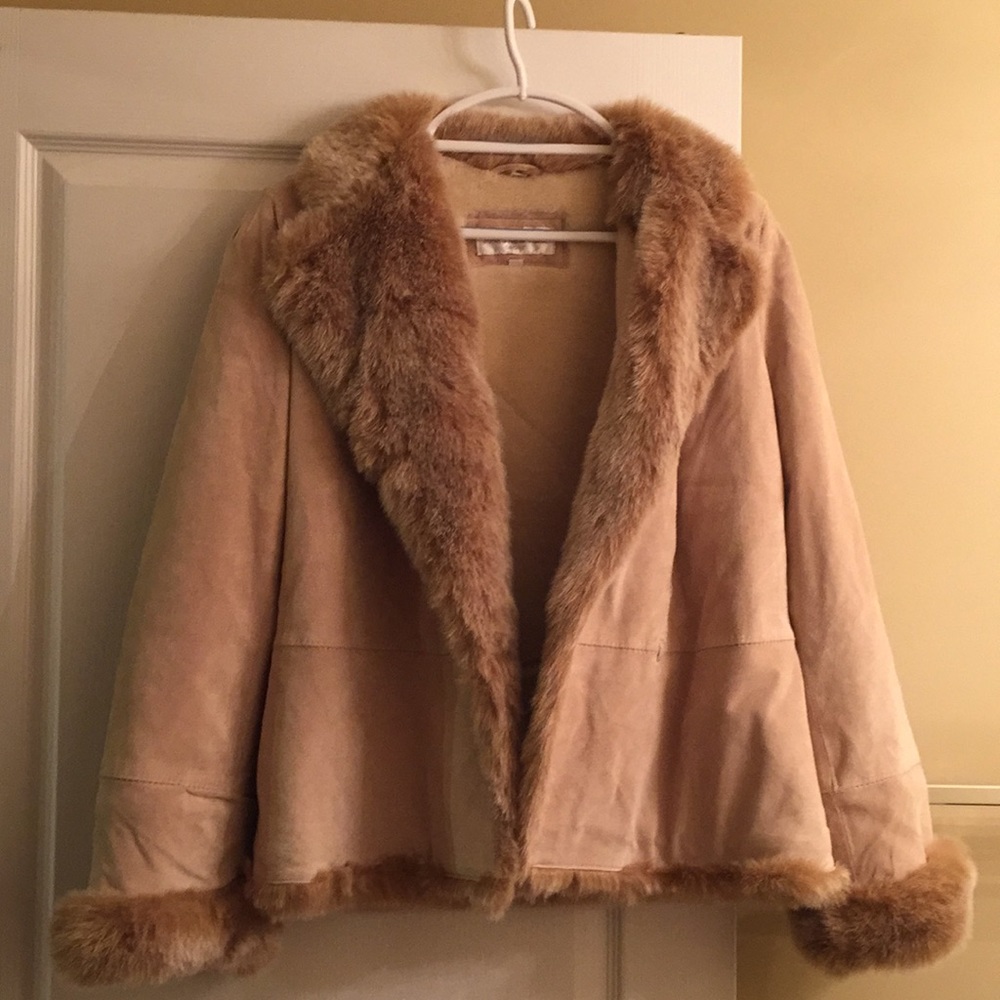 Suede leather jacket