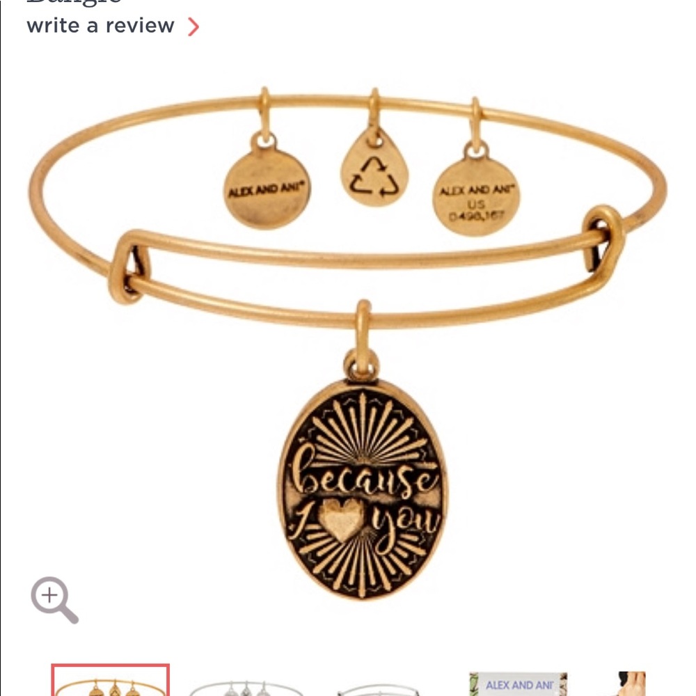 gold “because i love you” alex and ani!