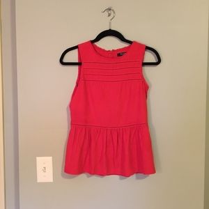 Madewell - Ruby red/ sleeveless cinched shirt w/sc