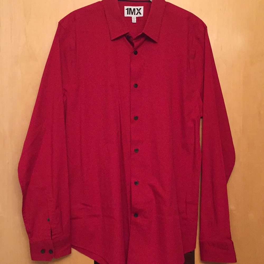 Red Express Button-Down