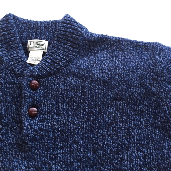 🌺SOLD LL BEAN Mens Sweater Lambs Wool Crew NXXL - Picture 2 of 8