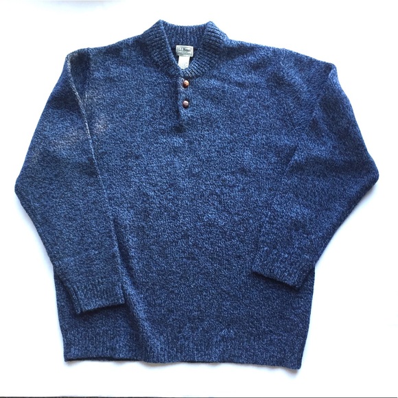 🌺SOLD LL BEAN Mens Sweater Lambs Wool Crew NXXL - Picture 4 of 8