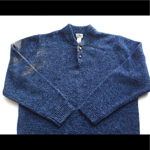 🌺SOLD LL BEAN Mens Sweater Lambs Wool Crew NXXL - Picture 5 of 8