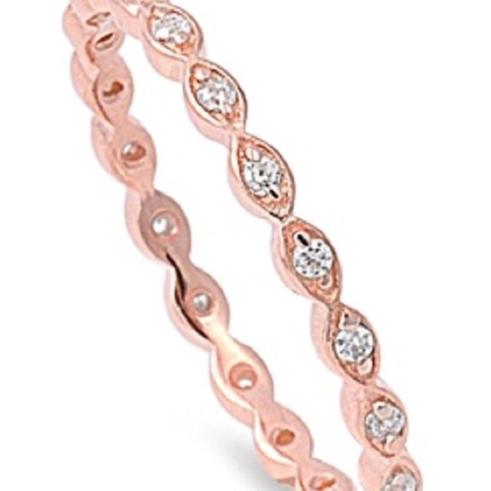 Rose Gold-tone plated stackable ring