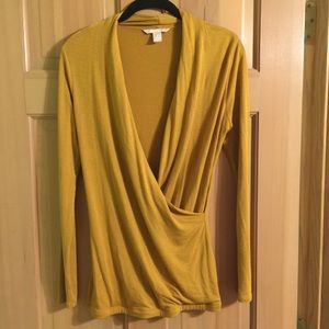 Banana Republic Long Sleeve Wrap Top