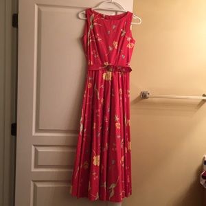 Floral tea length dress