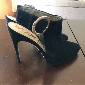 Sam Edelman Black Suede Booties Size 8.5
