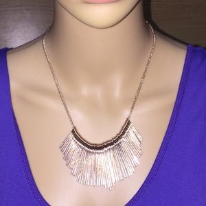 Mudd faux pink gold dangling necklace