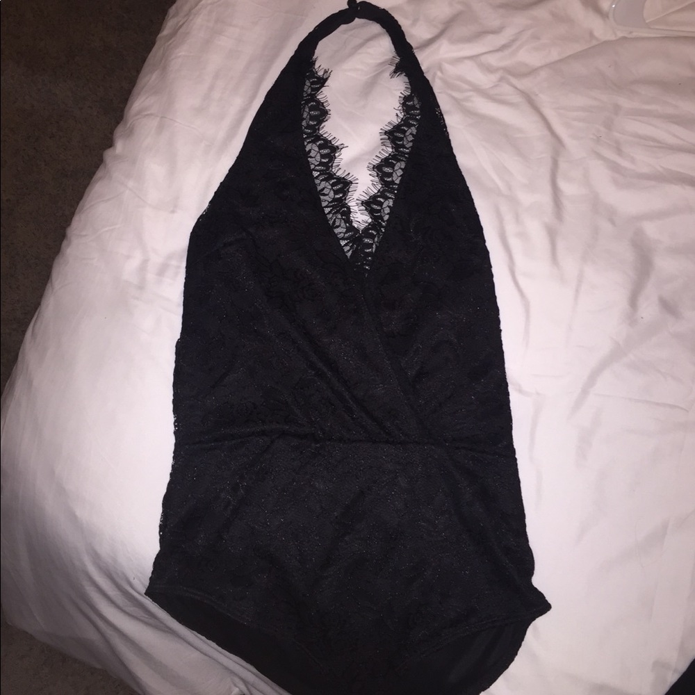 Black lace bodysuit