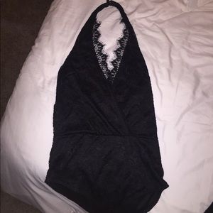 Black lace bodysuit