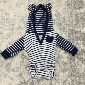 Hooded Navy Blue Onesie