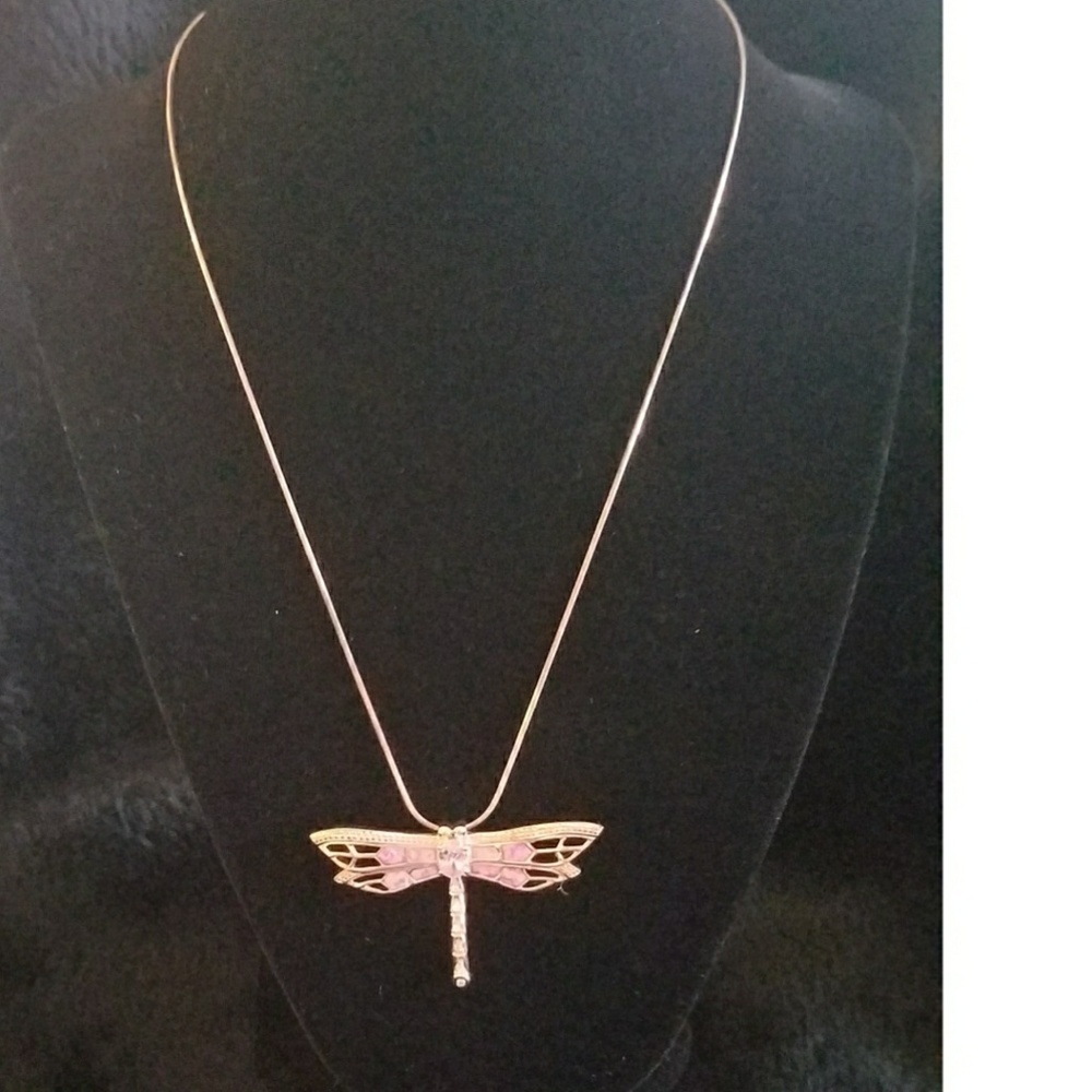 DRAGON FLY 18 inch copper colored necklace