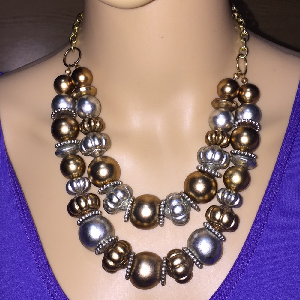 Carol for Eva Graham bead statement necklace