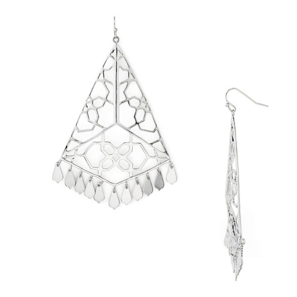 Stunning Kendra Scott Samira Earrings in Silver!! - Picture 3 of 5