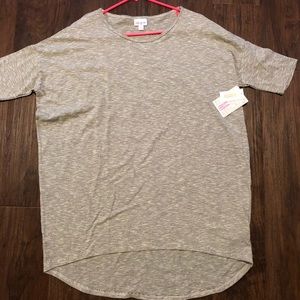 Lularoe Irma , Black and grey thin stripe