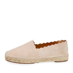 CHLOÉ Scalloped Suede Espadrilles