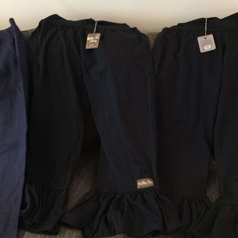 Matilda Jane Black Ruffle Pants NWT