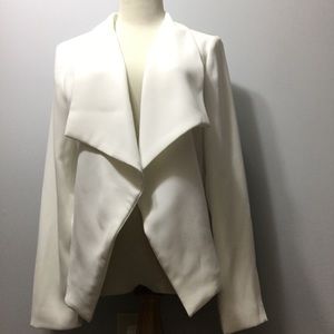 White Asymmetrical Blazer