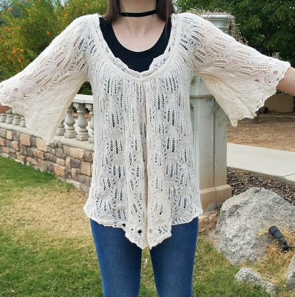 Free People Crochet Tunic Sweater - Picture 4 of 4
