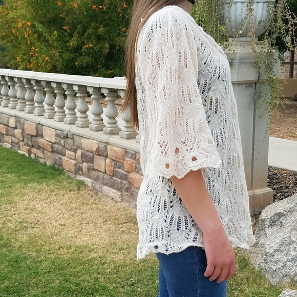 Free People Crochet Tunic Sweater - Picture 2 of 4