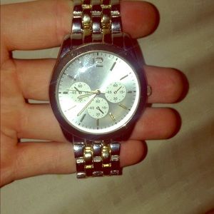 Gold, silver watch