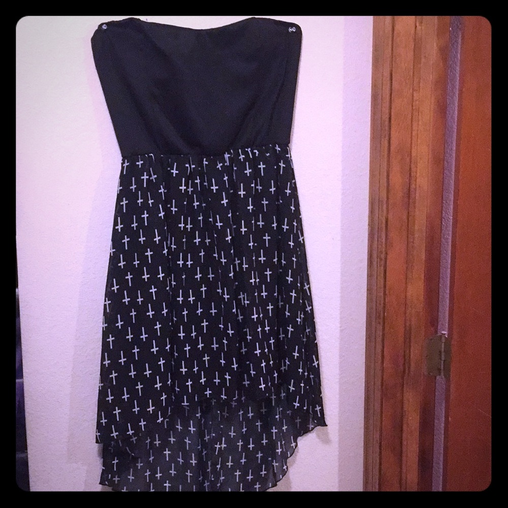 Strapless High-Low Dress