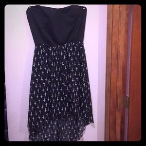 Strapless High-Low Dress