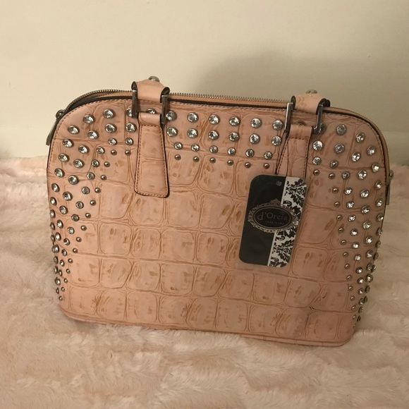 ✨Host Pick✨ D’Orcia Pink Studded Satchel - Picture 2 of 4