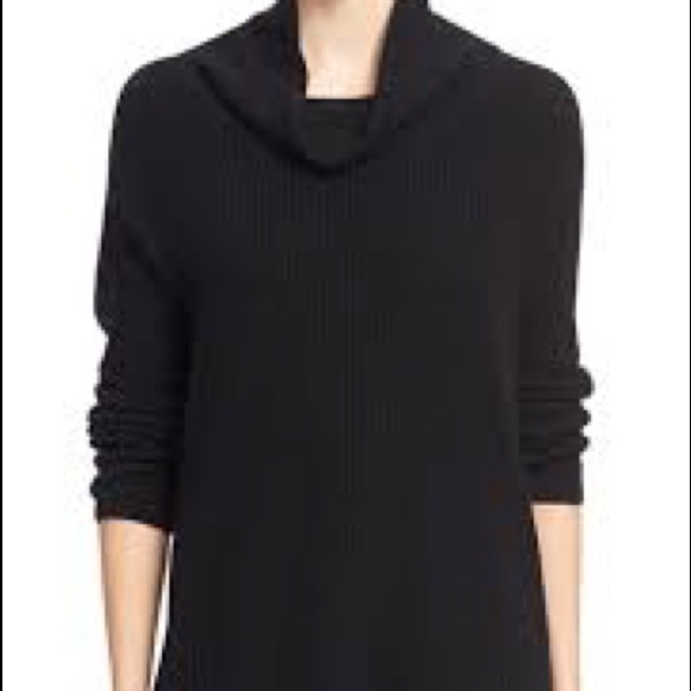 NWT Vince Side Zip Rib Wool & Cashmere Turtleneck