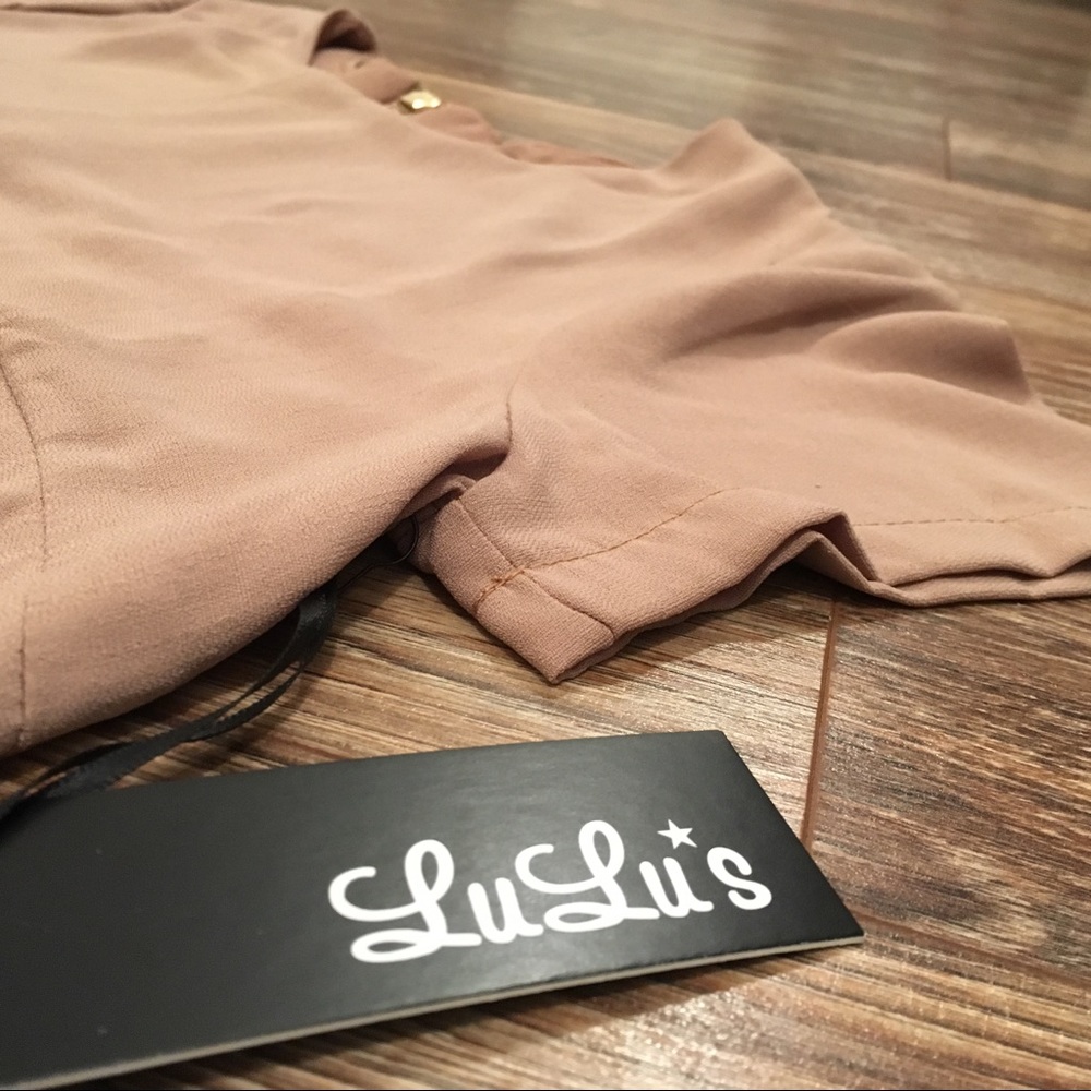 Beige colored LuLu's Shift and Shout Dress!!