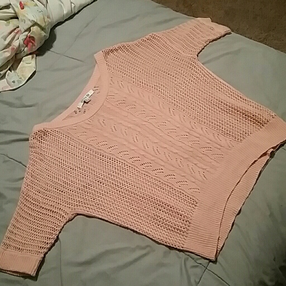 Peach knit top