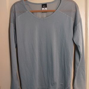 Nike Dri-Fit Blue Mesh Long Sleeve