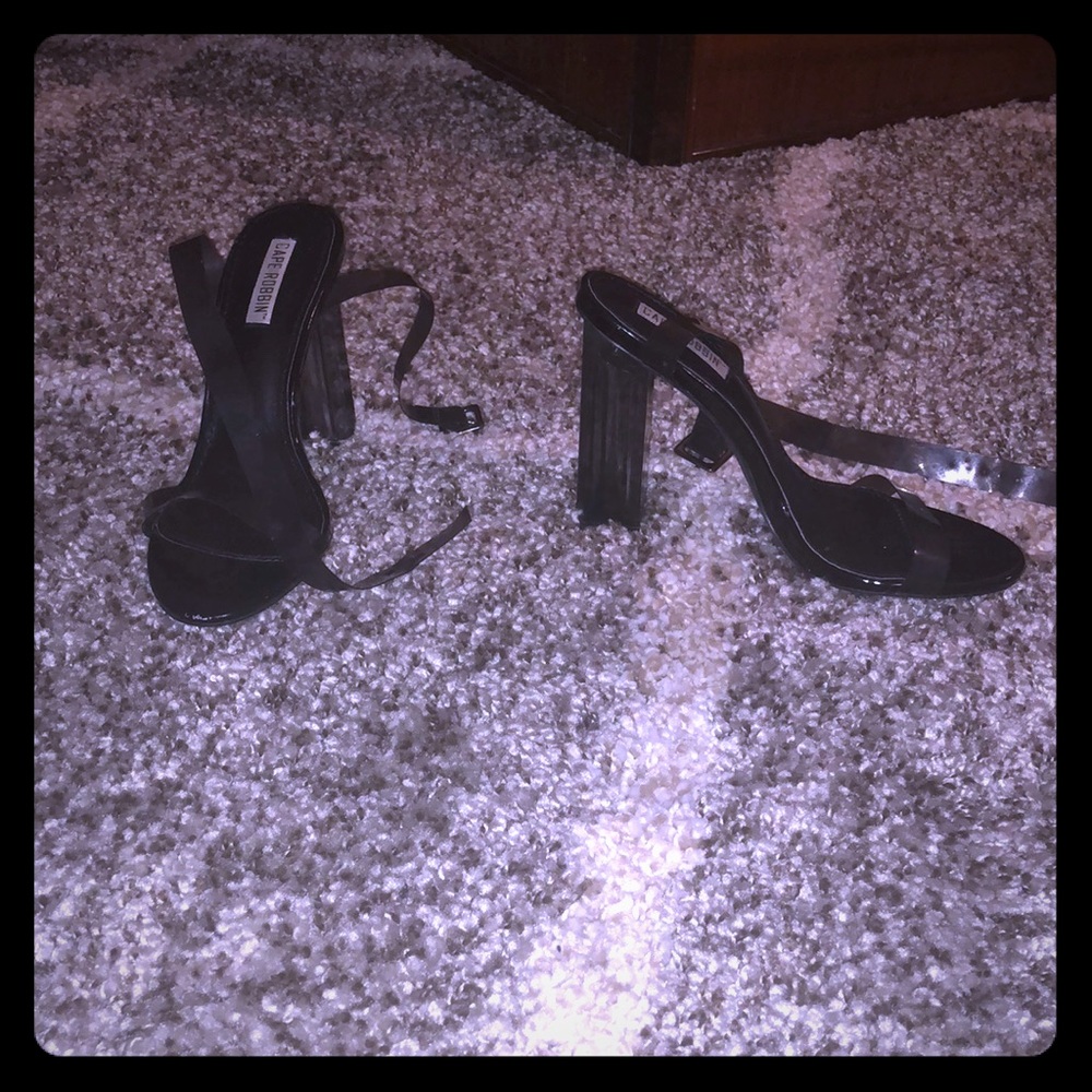 Clear block heel $20