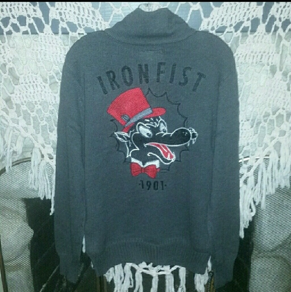 Ironfist cardigan zip up brand nwt! Medium mens