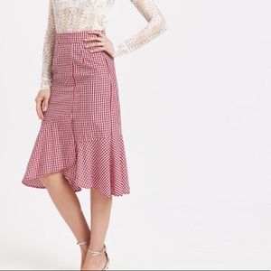 Gingham midi skirt!