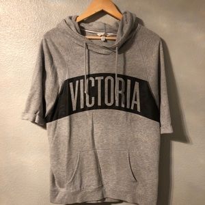 Hooded Short Sleeve Sweatshirt