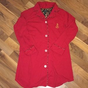 Red Ralph Lauren long sleeve nightgown - size M