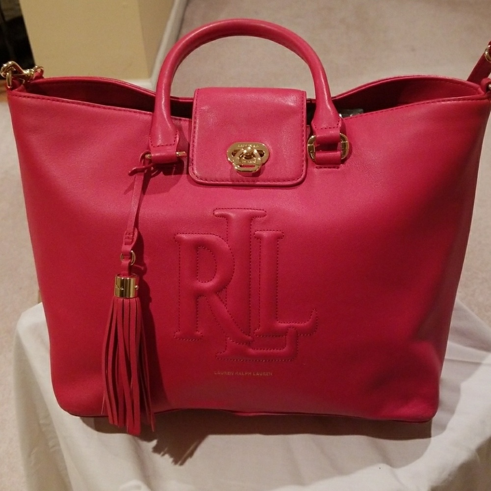 Ralph Lauren Leather Tote Bag.