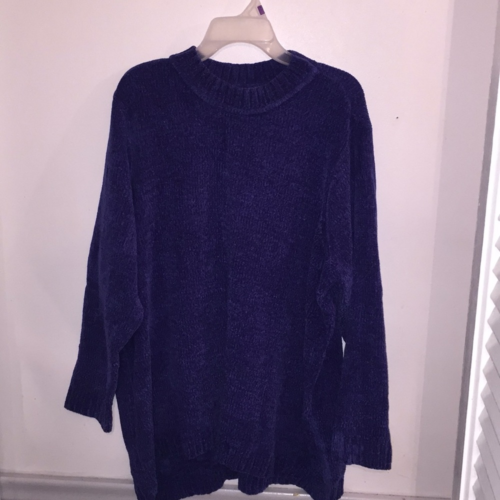 Gorgeous Navy Blue High Low Sweater