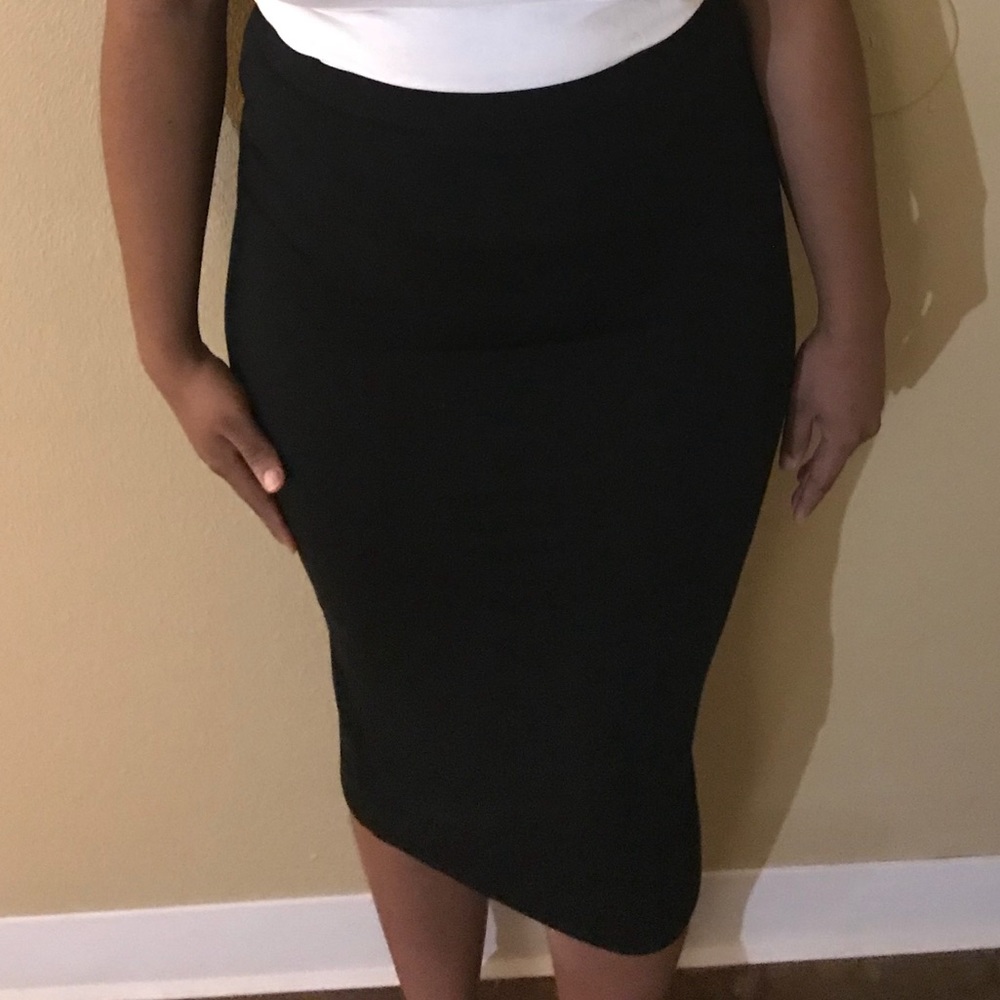 Black Midi Bodycon Skirt