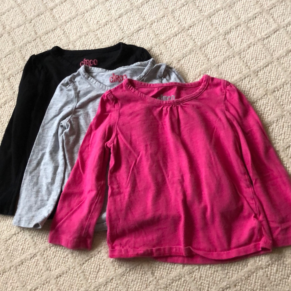 Bundle of three Circo long-sleeve shirts. Size 2T