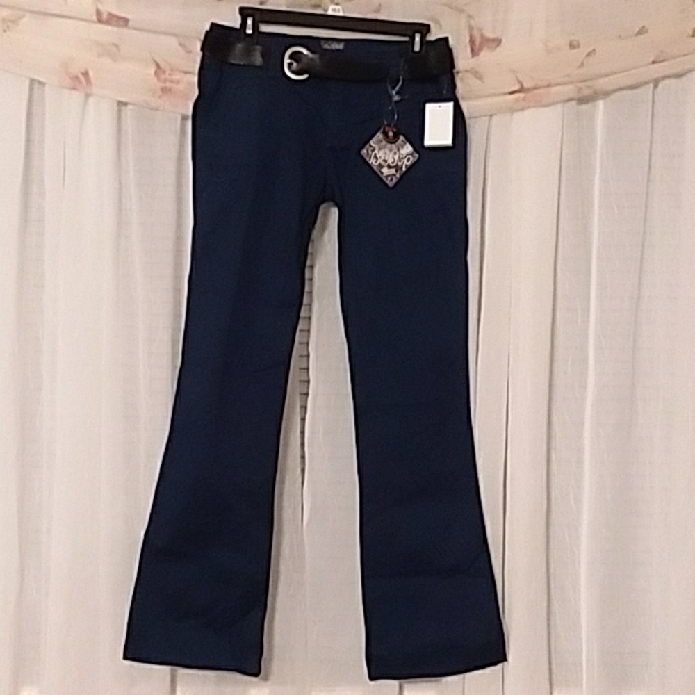 Juniors Blue Bootleg Pants