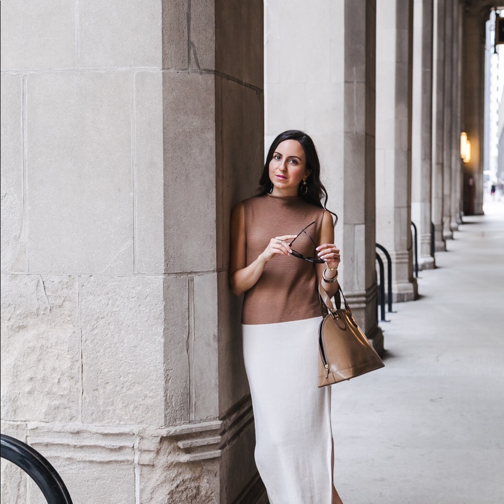 Zara knit two tone dress