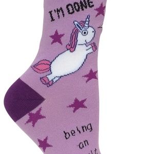 "I'M DONE Being an Adult Today" Women's Crew Socks